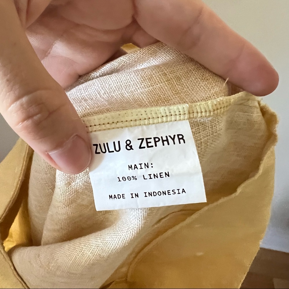 Zulu & Zephyr Linen Polka Dot Pants Size Small - Picture 15 of 15